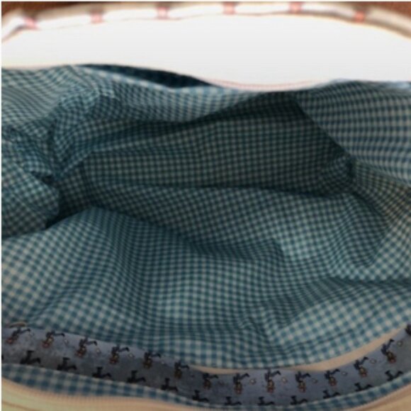 VINEYARD VINES Classic Canvas Uncle Sam Tote Bag Blue & White 17" - Picture 14 of 16